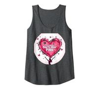 Courageous Hearts Wear Pink Butterfly Hope Empowerment Tank Top, Women, Dark Heather Grey, S