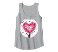 Courageous Hearts Wear Pink Butterfly Hope Empowerment Tank Top, Women, Heather Grey, L