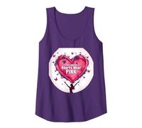 Courageous Hearts Wear Pink Butterfly Hope Empowerment Tank Top, Women, Purple, S