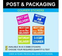 Courier Stickers, 45 x 65mm, Next Day Before 10:30am Delivery, 1000