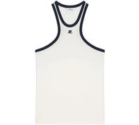 Courrèges contrasting-trim scuba tank top - White XXL