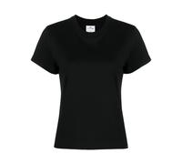 Courrèges logo-embroidered cotton T-shirt - Black XS-S-L-XL