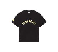 Courrèges logo-print short-sleeve T-shirt - Black XS-S-M-L-XL