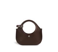 Courrèges mini Holy leather tote bag - Brown One Size