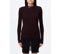 COURRÈGES Slim Fit Long-Sleeved Ribbed Sweater in Viscose Jersey - Size: M - female