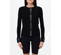 COURRÈGES Slim Fit Ribbed Jersey Crewneck Cardigan - Size: M - female