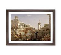 Course of The Empire Consummation by Thomas Cole Framed Print | A2 Walnut Framed Wall Art | Ready to Hang | Modern Nature Picture | Living Room Bedroom Lounge Office