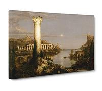 Course Of The Empire Desolation By Thomas Cole Canvas Print for Living Room Bedroom Home Office Décor, Wall Art Picture Ready to Hang, 30 x 20 Inch (76 x 50 cm)
