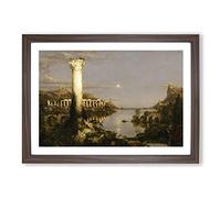Course of The Empire Desolation by Thomas Cole Framed Print | A2 Walnut Framed Wall Art | Ready to Hang | Modern Nature Picture | Living Room Bedroom Lounge Office