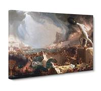 Course Of The Empire Destruction By Thomas Cole Canvas Print | Gallery Wrapped 30mm Frame Wall Art | 24x16 inches | Ready to Hang | Classic Picture | Living Room Bedroom Lounge Office