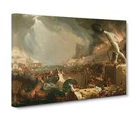 Course Of The Empire Destruction By Thomas Cole Canvas Print | Gallery Wrapped 30mm Frame Wall Art | 30x20 inches | Ready to Hang | Classic Picture | Living Room Bedroom Lounge Office