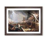 Course Of The Empire Destruction By Thomas Cole Classic Painting Framed Print | A4 Walnut Framed Wall Art | Ready to Hang | Classic Historical Picture | Living Room Bedroom Lounge Office