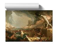 Course Of The Empire Destruction By Thomas Cole | Unframed Wall Art Print | Ready to Frame Poster | Modern Home Decor Picture | Artwork for Living Room, Bedroom or Office | A2 (42x59.4 cm)