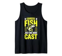 Coursse Fish Just One More Cast Funny Fishing Tank Top