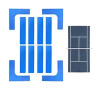 Court Line Marker Set, Pickleball Courts Marking Kit | Outdoor Driveway Pickleballs Court Boundary Throw Down Markers | Anti-Slip Tennis Sports Throw Down Accessories For Driveway School Gym Park Back