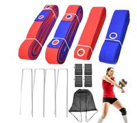 Court Line Marker - Volleyball Game Webbing, Outdoor Field Set | Portable Boundary Tape With Metal Ground Pins for Easy Court Setup, Perfect for Backyard Matches, Beach Volleyball, or Tournament Use