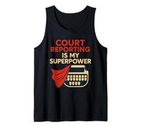 Court Reporter Stenographer Stenotype Legal Transcript Humor Tank Top