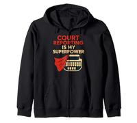 Court Reporter Stenographer Stenotype Legal Transcript Humor Zip Hoodie
