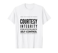 Courtesy Integrity Perseverance Self-Control Martial Arts T-Shirt