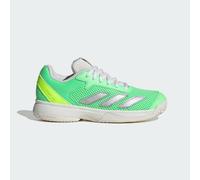 adidas Courtflash Kids Tennis Shoes, Pure Teal/Silver Metallic/Lucid Lemon, 3 UK Child
