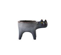 courti Cat Planter,Ceramic Animal Planter Pots, Cute Cat Cactus Flowerpot, Cartoon Animal Ceramic Bonsai Holder Planter Plant Container