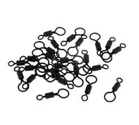 Courtieyeardceastea 25 Pieces Carp Fishing Rolling Swivels with Long Body and Large & Small Eyes