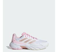 adidas Women's Courtjam Control 3 Tennis Shoes, Cloud White/Silver Metallic/Lucid Pink, 4 UK