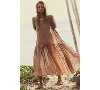 Courtside Crush Maxi Dress at Free People in Goldenrod Combo, Size: Medium - female