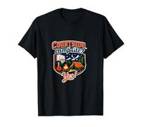Courtside or Campsite Yes Varsity Basketball Camping Badge T-Shirt