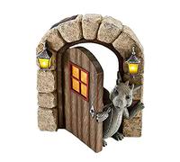 Courtyard Dinosaur Sculpture Wall Decoration,Weatherproof Resin Statue Miniatures,Lovely Dragon Garden Ornaments,Resin Dinosaur Ornaments Garden Meditated Dragon Sculpture Wall Mounted