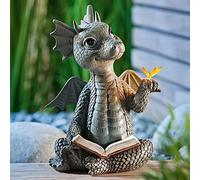 Courtyard Dragon Sculpture Wall Decoration,Lovely Resin Garden Dragon Statue,Lovely Resin Garden Dragon Statue Art Figurines Decor Ornaments for Patio Yard