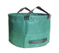 Courtyard Garden Bag) Garbage Reusable Heavy Duty Foldable Leaf with Plastic Ring Green N Trash Bags (Green, 81X46cm)