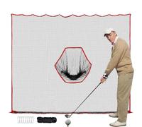 Courtyard Golf Practice Net - Heavy Duty 10x10ft Barrier - Protective Golfer Training, Ball Containment Course & Chipping | est