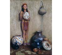 Couse Pottery Vendor Native American Ceramics Painting Large Wall Art Print Canvas Premium Mural