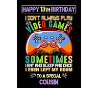 Cousin 13th Birthday Card (Gamer, Design 1)