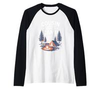 Cousin 2025 Camp Family Adventure Tent Raglan Baseball Tee