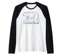 Cousin Bear Polar Bear Raglan Baseball Tee