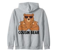 Cousin Bear With Two Cubs Family Bear Zip Hoodie