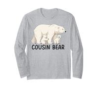 Cousin Bear with Two Cubs Siblings Polar Bear Family Long Sleeve T-Shirt