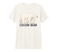 Cousin Bear with Two Cubs Siblings Polar Bear Family Premium T-Shirt