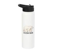 Cousin Bear with Two Cubs Siblings Polar Bear Family Stainless Steel Insulated Water Bottle