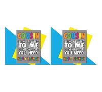 Cousin Birthday Card Funny C621 (Pack of 2)