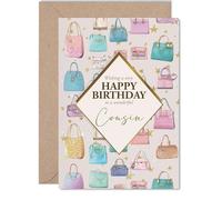 Cousin Birthday Card, Luxury Handbags