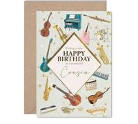 Cousin Birthday Card, Music Lover