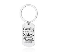 Cousin Birthday Christmas Gifts Keychain for Girls Women Little Big Cousin Gifts for Cousin Birthday Present for Cousins Inspirational Motivational Gifts for Sister Goodbye Friendship Gift Keyring
