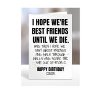 Cousin Card Gifts, Funny Friendship, Humourous, For Men, Women, Presents For Christmas, Birthday, Female, Male, I Hope We're Best Friends, A5-269_63