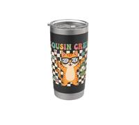 Cousin Crew Cute Retro Groovy Cat Roasting Marshmallows Stainless Steel Insulated Tumbler