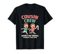 Cousin Crew Double The Trouble Double The Fun Cousin Novelty T-Shirt