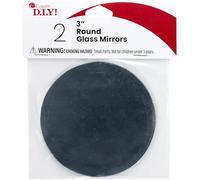 Cousin DIY 2 Piece Round Glass Mirror Set, 3 inch Diameter, Silver, One Size
