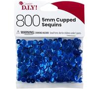 Cousin DIY Blue 5mm Cupped Sequins, 800pc